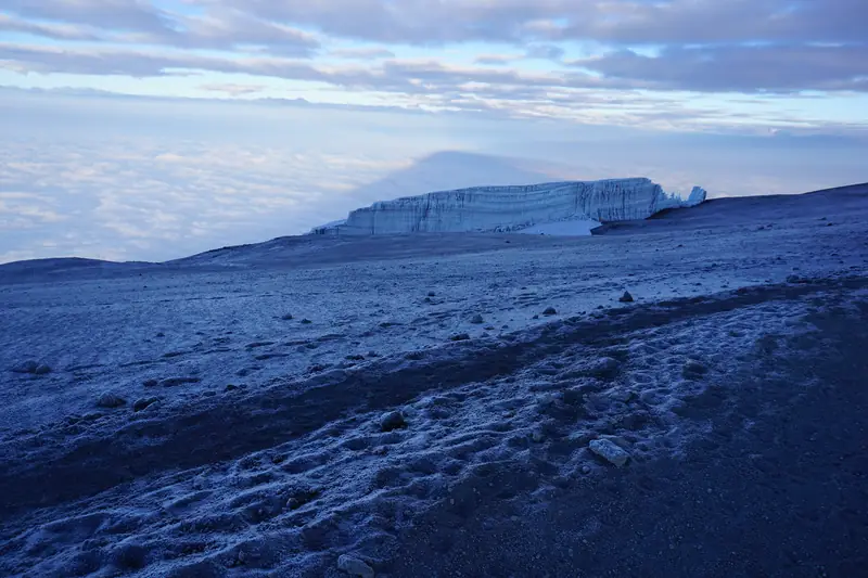 Glacier near the summit of Kilimanjaro