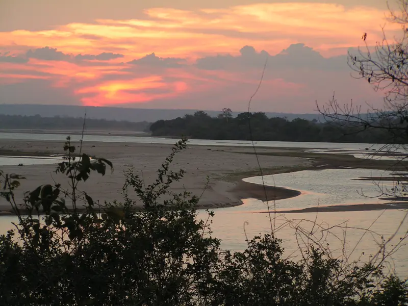 Sunset over the sand rivers of the Selous