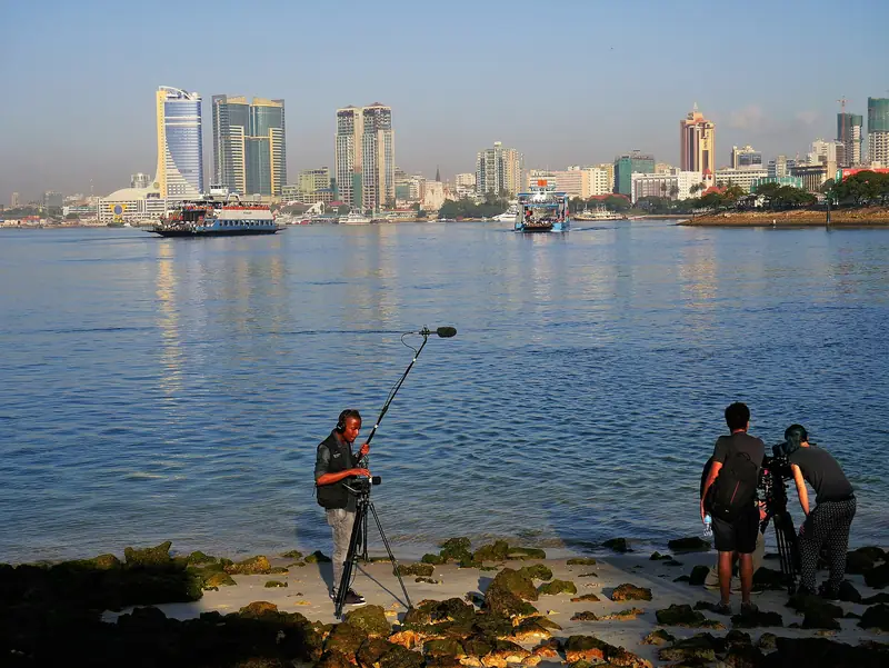 Dar es Salaam skyline across the harbour
